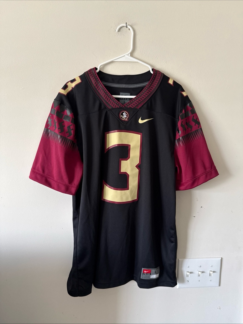 Men's Nike Florida State Seminoles #3 Alternate NCAA Game Jersey Sz L - RARE